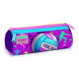 Coral High Pembe Mor Voleybol Uc Bolmeli Kalem Cantasi - Kiz Cocuk