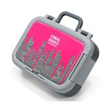 Coral High Pembe Siyah Beyaz Boya Desenli Kız Çocuk Paslanmaz Çelik Beslenme/Yemek Kabı - 39185