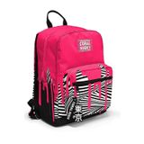 Coral High Pembe Siyah Beyaz Desenli Okul Sırt Çantası 23678