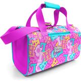 Coral High Pembe Su Yeşili Harf Desenli Spor Çantası 27551 - P Black-Gray Violet-P Black - Standart