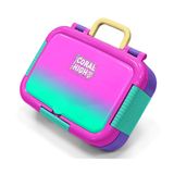 Coral High Pembe Su Yeşili Renk Geçişli Kız Çocuk Paslanmaz Çelik Beslenme/Yemek Kabı - 39362