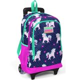 Coral High Pembe Unicorn Baskılı Çekçek - Işıklı Tekerlekler Okul Çantası