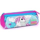 Coral High Pembe Unicorn Baskılı Üç Bölmeli Kalem Çantası -kız Çocuk YGN22011 Kalemlik