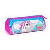 Coral High Pembe Unicorn Baskılı Üç Bölmeli Kalem Çantası -Kız Çocuk