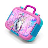 Coral High Pembe Unicorn Desenli Kız Çocuk Paslanmaz Çelik Beslenme/Yemek Kabı - 39168