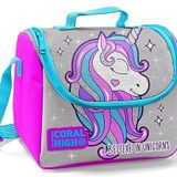 Coral High Pembe Unicorn Desenli Termoslu Kız Çocuk Çok Renkli Beslenme Çantası