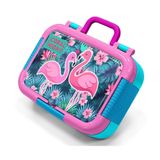 Coral High Pembe Yeşil Flamingo Baskılı Kız Çocuk Paslanmaz Çelik Beslenme/Yemek Kabı - 39340