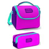 Coral High Pembe Yesil Kiz Cocuk Beslenme Cantasi Seti