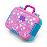 Coral High Pembe Yeşil Unicorn Baskılı Kız Çocuk Paslanmaz Çelik Beslenme/Yemek Kabı - 39305