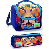 Coral High PZM1518 Mavi Aslan Erkek Çocuk Beslenme Çantası Seti