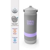 Coral High Renkli Gümüş Desenli Katlanır Ağızlıklı Çelik Termos 650 M 38367 - Tekli