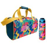 Coral High Renkli Kamuflaj Desenli Unisex Spor Çantası ve 800 ml Çelik Matara Seti 27549