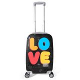 Coral High Renkli Love Desenli Kabin Boy Valiz (50cm) 16558