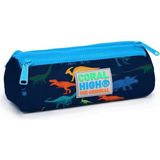 Coral High Renkli Yaygan Coral High Dinazor Desenli Üç Bölmeli Kalem Çantası Erkek Hafif ve Taşınabilir
