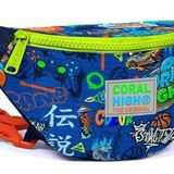 Coral High Saks Grafiti Baskılı Erkek Çocuk Bel Çantası
