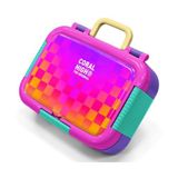 Coral High Sarı Mor Dama Desenli Kız Çocuk Paslanmaz Çelik Beslenme/Yemek Kabı - 39103