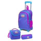 Coral High SET0123903 Kids Lavanta Çekçekli 3’lü Okul Çanta Seti