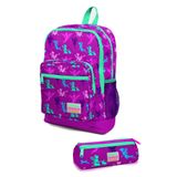 Coral High SET0223109 Kids Koyu Pembe Su Yeşili Peri Desenli 2'li Okul Çanta Seti