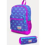 Coral High SET0223706 Kids Lavanta Pembe Kalp Desenli 2'li Okul Çanta Seti