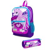 Coral High SET0223708 Kids Mor Pembe Unicorn Desenli 2'li Okul Çanta Seti