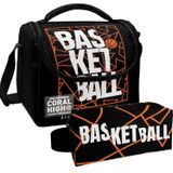 Coral High Siyah Basketbol Desenli Erkek Cocuk Isi Yalitimli Beslenme Cantasi Ve Kalemlik Seti