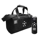 Coral High Siyah Beyaz Futbol Baskılı Erkek Çocuk Spor Çantası ve 500 ml Çelik Matara Seti 27535
