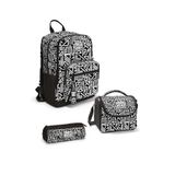 Coral High Siyah Beyaz Geomatrik Desenli 3 lü Okul Çanta Seti SET0123682
