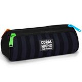 Coral High Siyah Çizgi Desenli Kalem Kutusu 31018