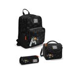 Coral High Siyah Drone Desenli 3 lü Okul Çanta Seti SET0123691