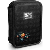 Coral High Siyah Drone Desenli Çift Katlı Kalem Çanta 11158