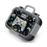 Coral High Siyah Fosforlu Yeşil Gamer Desenli Erkek Çocuk Paslanmaz Çelik Beslenme/Yemek Kabı - 39338
