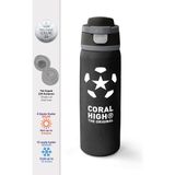 Coral High Siyah Futbol Desenli Pipetli ve Direkt Içim Çelik Termos 800 ml 38558 - Tekli