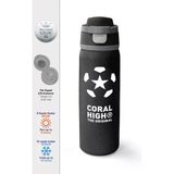 Coral High Siyah Futbol Desenli Pipetli Ve Direkt Içim Çelik Termos 800 Ml 38558