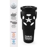 Coral High Siyah Futbol Desenli Pipetli ve Direkt Içim Çelik Termos 900 ml 38722 - 00-Siyah - Tekli