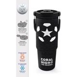 Coral High Siyah Futbol Desenli Pipetli Ve Direkt Içim Çelik Termos 900 Ml 38722