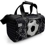 Coral High Siyah Futbol Desenli Spor Çantası 27539 - Siyah - Gri - Gümüş