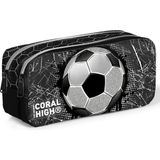 Coral High Siyah Futbol Iki Bölmeli Kalem Çantası - Erkek Çocuk - Standart