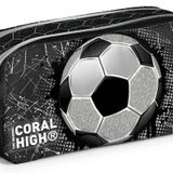 Coral High Siyah Futbol Iki Bolmeli Kalem Cantasi - Erkek Cocuk