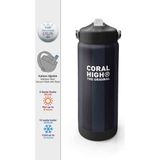 Coral High Siyah Gri Çizgi Desenli Çelik Termos Matara 650 ml 38318 - Renkli