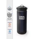 Coral High Siyah Gri Çizgi Desenli Çelik Termos Matara 650 Ml 38318
