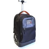 Coral High Siyah İki Kademeli Çekçekli Okul Çantası Polyester Malzeme ile Konforlu Kullanım 23256