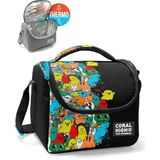 Coral High Siyah Karikatür Desenli Thermo Beslenme Çantası 11790 5 Litre Polyester Malzeme ile Isı Koruma