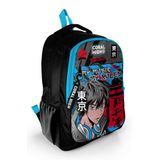 Coral High Siyah Mavi Anime Ilkokul Ortaokul Ve Gunluk Sirt Cantasi - Erkek Cocuk