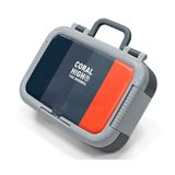 Coral High Siyah Turuncu Renkli Çizgili Erkek Çocuk Paslanmaz Çelik Beslenme/Yemek Kabı - 39288