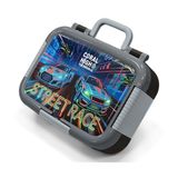 Coral High Siyah Yarış Arabası Baskılı Erkek Çocuk Paslanmaz Çelik Beslenme/Yemek Kabı - 39159