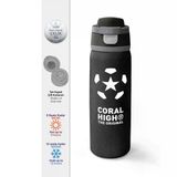 Coral High Siyah Yıldız Baskılı Futbol Yazılı Çelik Termos Matara 800 ml 38558