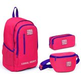 Coral High Sport Neon Mercan Ortaokul Lise Sırt Çanta Seti Okul Çantası