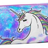 Coral High Tek Gözlü Mavi Unicorn Desenli Kalem Çantası - Kız
