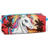 Coral High Tek Gözlü Unicorn Desenli Kalem Çantası Kız Çocuk - Renkli Kalemlik