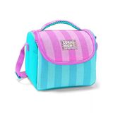 Coral High Turkuaz Pembe Çizgili Desenli Thermo Beslenme Çantası 11787